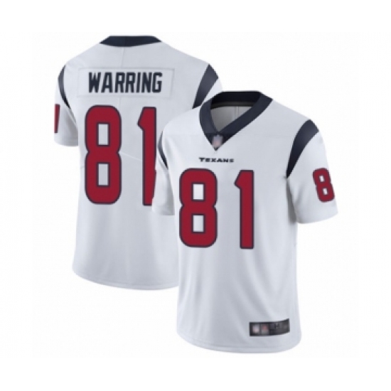 Youth Houston Texans 81 Kahale Warring White Vapor Untouchable Limited Player Football Jersey