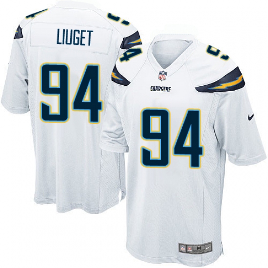 Men's Nike Los Angeles Chargers 94 Corey Liuget Game White NFL Jersey