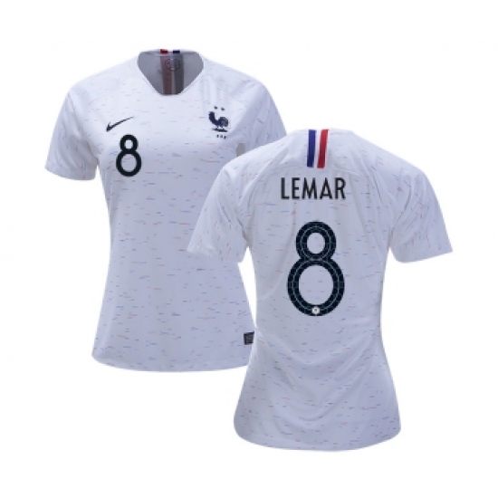 Women's France 8 Lemar Away Soccer Country Jersey