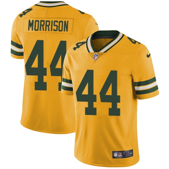 Men's Nike Green Bay Packers 44 Antonio Morrison Limited Gold Rush Vapor Untouchable NFL Jersey