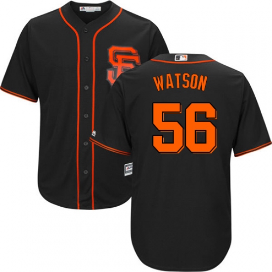 Youth Majestic San Francisco Giants 56 Tony Watson Replica Black Alternate Cool Base MLB Jersey