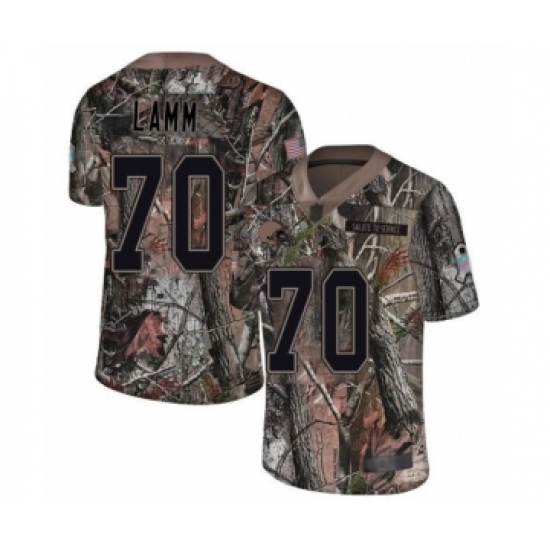 Men's Cleveland Browns 70 Kendall Lamm Limited Camo Rush Realtree Football Jersey