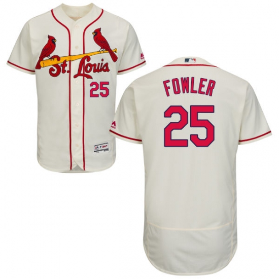 Men's Majestic St. Louis Cardinals 25 Dexter Fowler Cream Flexbase Authentic Collection MLB Jersey