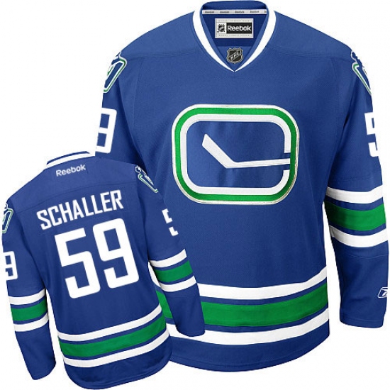 Youth Reebok Vancouver Canucks 59 Tim Schaller Authentic Royal Blue Third NHL Jersey