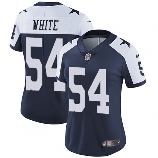 Women's Nike Dallas Cowboys 54 Randy White Navy Blue Throwback Alternate Vapor Untouchable Limited Player NFL Jersey