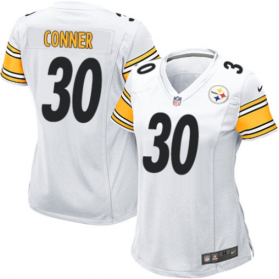 Women's Nike Pittsburgh Steelers 30 James Conner Game White NFL Jersey