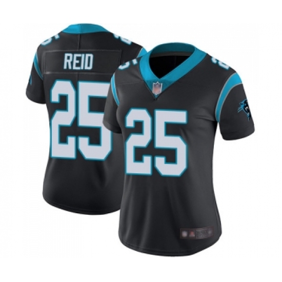 Women's Carolina Panthers 25 Eric Reid Black Team Color Vapor Untouchable Limited Player Football Jersey