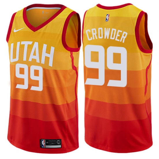 Women's Nike Utah Jazz 99 Jae Crowder Swingman Orange NBA Jersey - City Edition