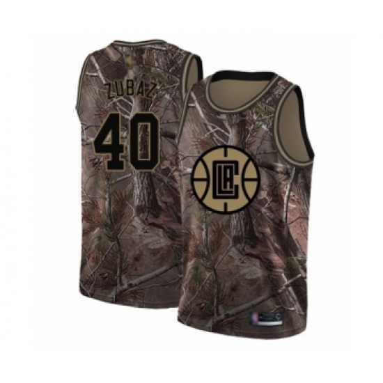 Men's Los Angeles Clippers 40 Ivica Zubac Swingman Camo Realtree Collection Basketball Jersey