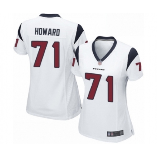 Women's Houston Texans 71 Tytus Howard Game White Football Jersey