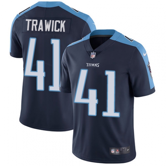 Youth Nike Tennessee Titans 41 Brynden Trawick Navy Blue Alternate Vapor Untouchable Elite Player NFL Jersey