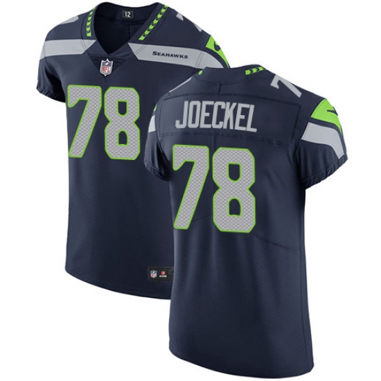 Men's Nike Seattle Seahawks 78 Luke Joeckel Steel Blue Team Color Vapor Untouchable Elite Player NFL Jersey