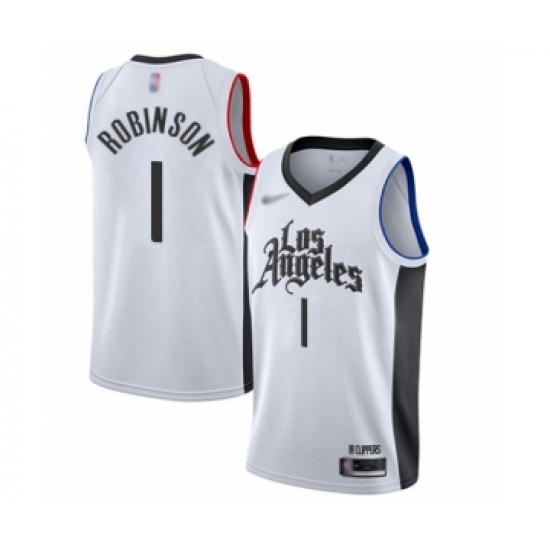 Men's Los Angeles Clippers 1 Jerome Robinson Swingman White Basketball Jersey - 2019 20 City Edition