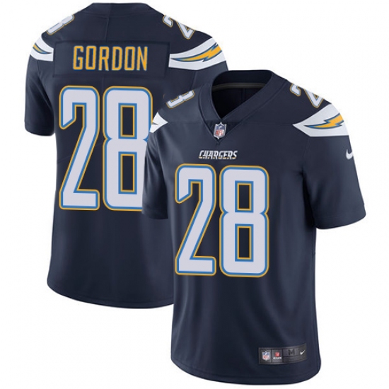 Youth Nike Los Angeles Chargers 28 Melvin Gordon Navy Blue Team Color Vapor Untouchable Limited Player NFL Jersey