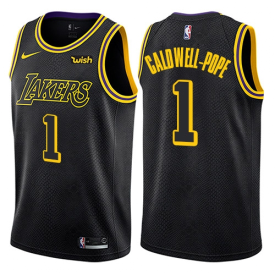 Women's Nike Los Angeles Lakers 1 Kentavious Caldwell-Pope Swingman Black NBA Jersey - City Edition