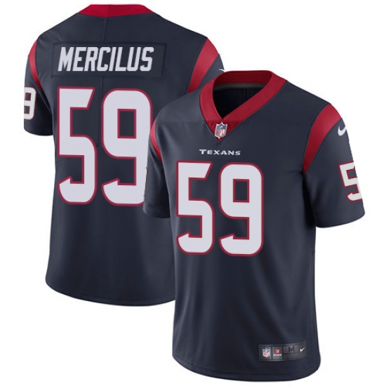 Youth Nike Houston Texans 59 Whitney Mercilus Limited Navy Blue Team Color Vapor Untouchable NFL Jersey