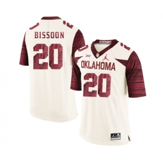 Oklahoma Sooners 20 Najee Bissoon White 47 Game Winning Streak College Football Jersey