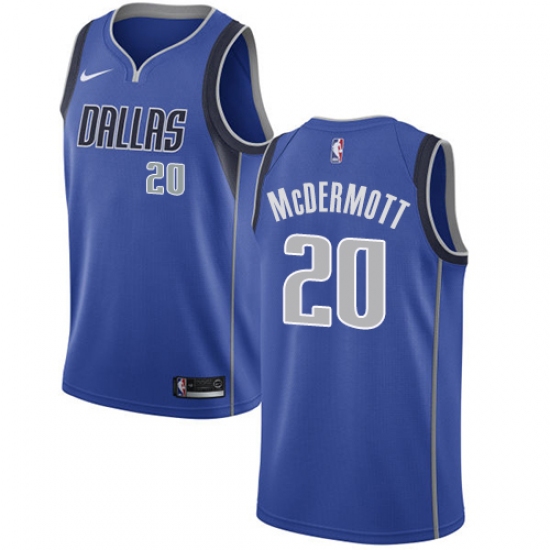 Men's Nike Dallas Mavericks 20 Doug McDermott Swingman Royal Blue Road NBA Jersey - Icon Edition