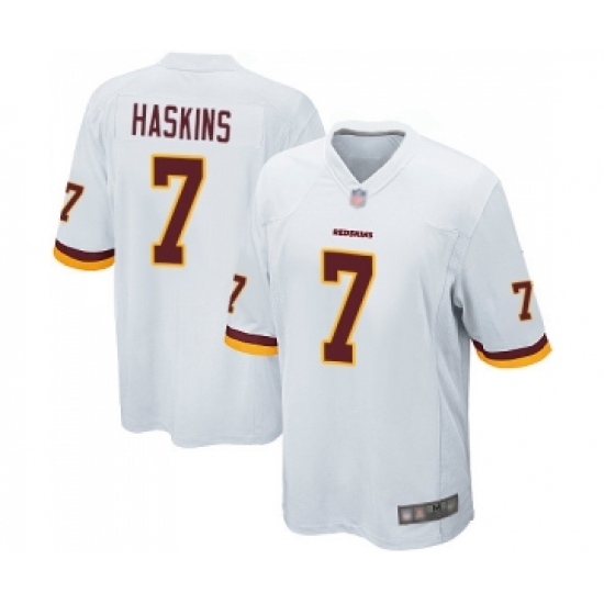 Men's Washington Redskins 7 Dwayne Haskins Game White Football Jersey