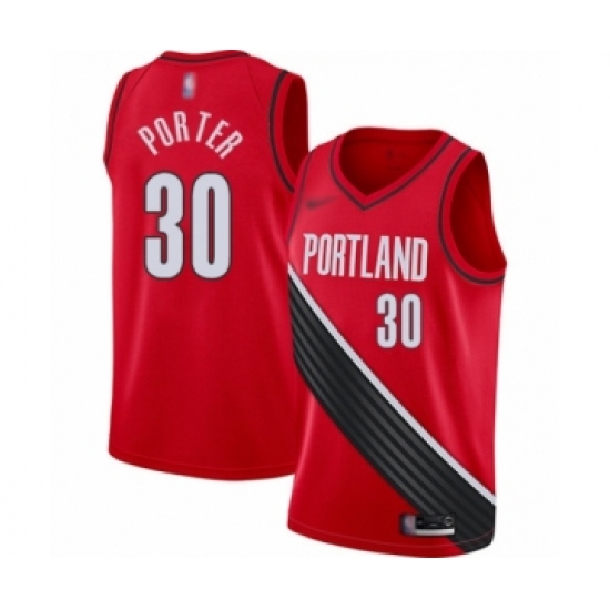 Women's Portland Trail Blazers 30 Terry Porter Swingman Red Finished Basketball Jersey - Statement Edition