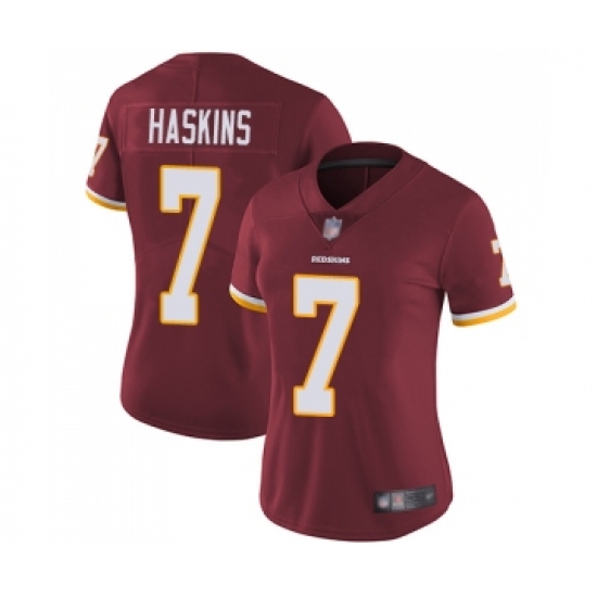 Women's Washington Redskins 7 Dwayne Haskins Burgundy Red Team Color Vapor Untouchable Limited Player Football Jersey