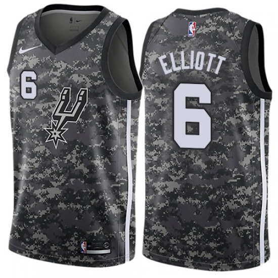 Youth Nike San Antonio Spurs 6 Sean Elliott Swingman Camo NBA Jersey - City Edition