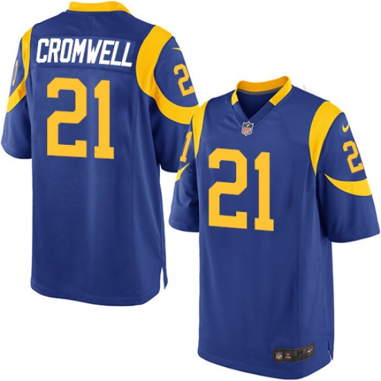 Men's Nike Los Angeles Rams 21 Nolan Cromwell Game Royal Blue Alternate NFL Jersey