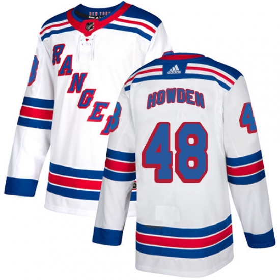 Men's Adidas New York Rangers 48 Brett Howden Authentic White Away NHL Jersey