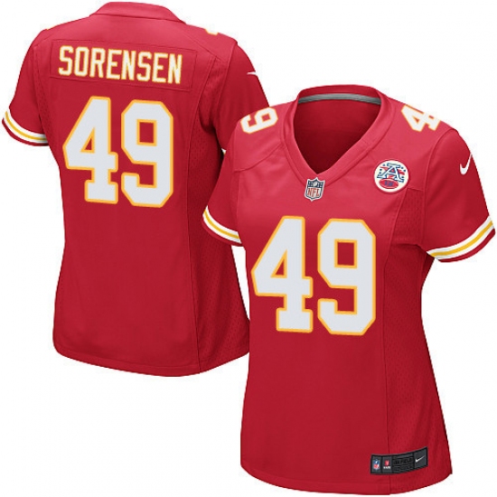 Women's Nike Kansas City Chiefs 49 Daniel Sorensen Game Red Team Color NFL Jersey