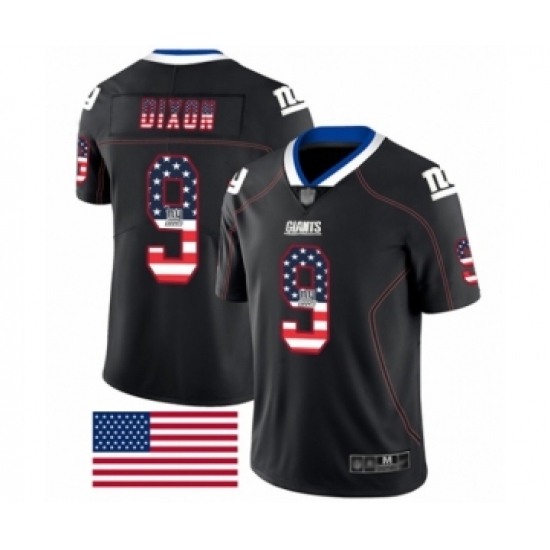 Men's New York Giants 9 Riley Dixon Limited Black Rush USA Flag Football Jersey