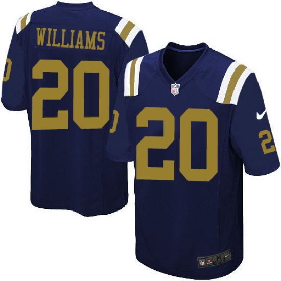 Men's Nike New York Jets 20 Marcus Williams Limited Navy Blue Alternate NFL Jersey