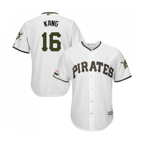 Men's Pittsburgh Pirates 16 Jung-ho Kang Replica White Alternate Cool Base Baseball Jersey