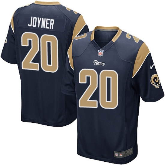 Men's Nike Los Angeles Rams 20 Lamarcus Joyner Game Navy Blue Team Color NFL Jersey