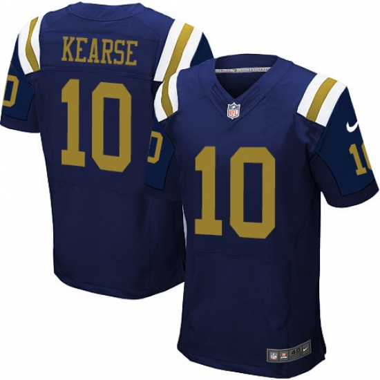 Men's Nike New York Jets 10 Jermaine Kearse Elite Navy Blue Alternate NFL Jersey