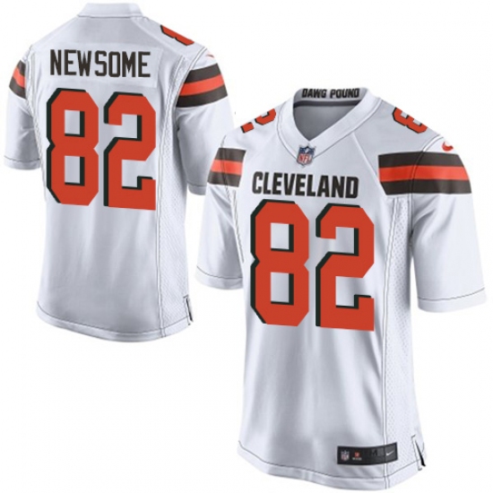 Men's Nike Cleveland Browns 82 Ozzie Newsome Game White NFL Jersey