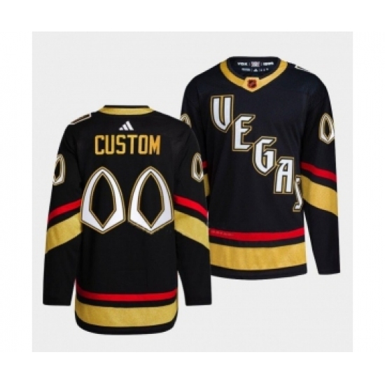 Men's Vegas Golden Knights Active Player Custom 2022 Black Reverse Retro 2.0 Stitched Jersey