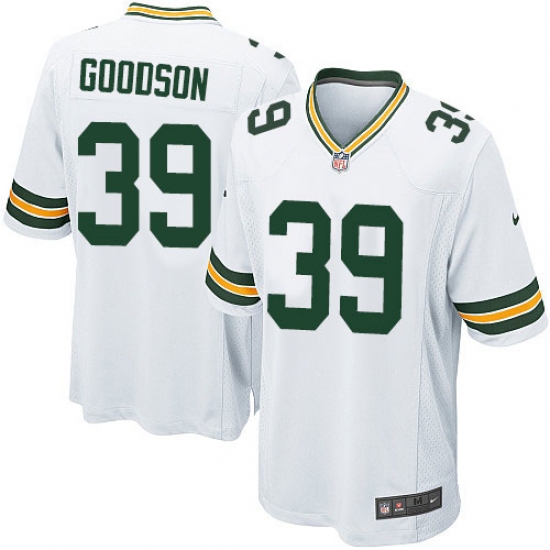 Men's Nike Green Bay Packers 39 Demetri Goodson Game White NFL Jersey