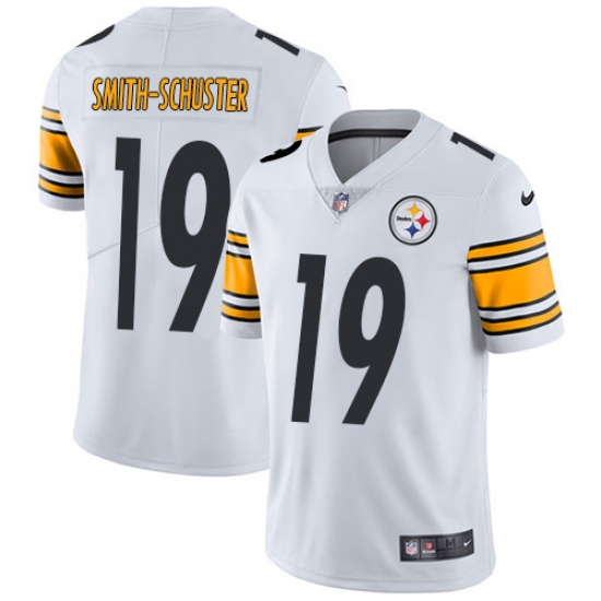 Youth Nike Pittsburgh Steelers 19 JuJu Smith-Schuster White Vapor Untouchable Limited Player NFL Jersey