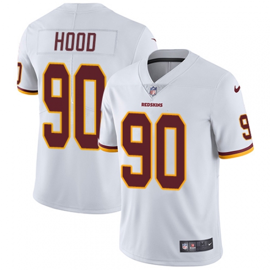 Men's Nike Washington Redskins 90 Ziggy Hood White Vapor Untouchable Limited Player NFL Jersey