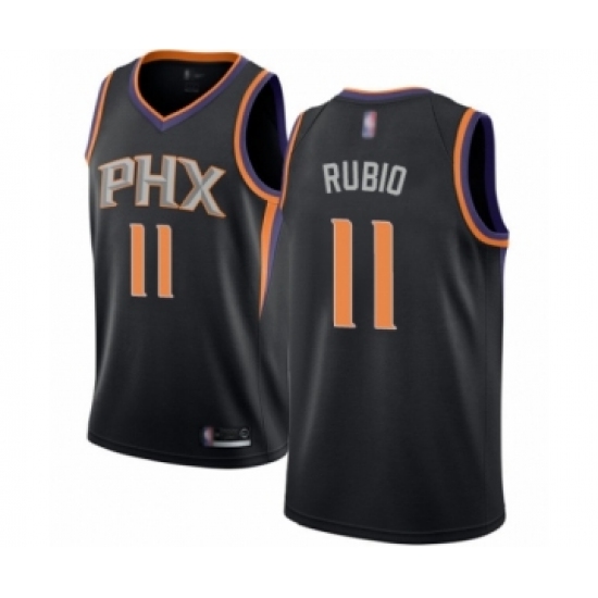 Women's Phoenix Suns 11 Ricky Rubio Swingman Black Basketball Jersey Statement Edition