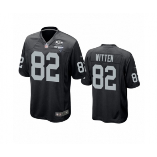 Men's Oakland Raiders 82 Jason Witten Black 2020 Inaugural Season Game Jersey