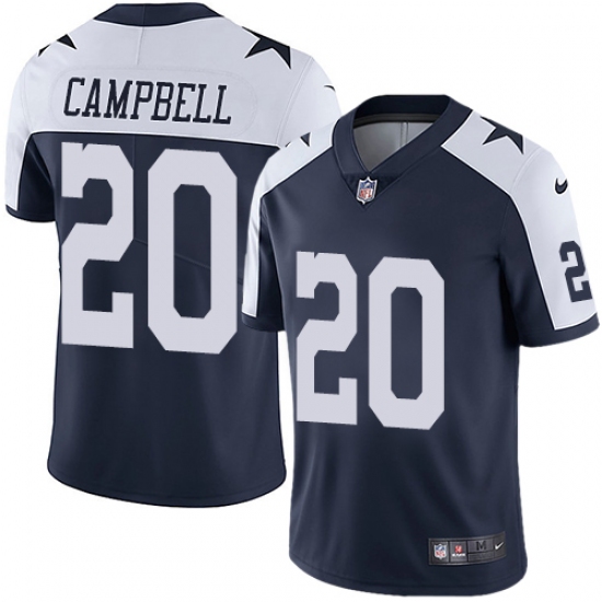 Men's Nike Dallas Cowboys 20 Ibraheim Campbell Navy Blue Throwback Alternate Vapor Untouchable Limited Player NFL Jersey