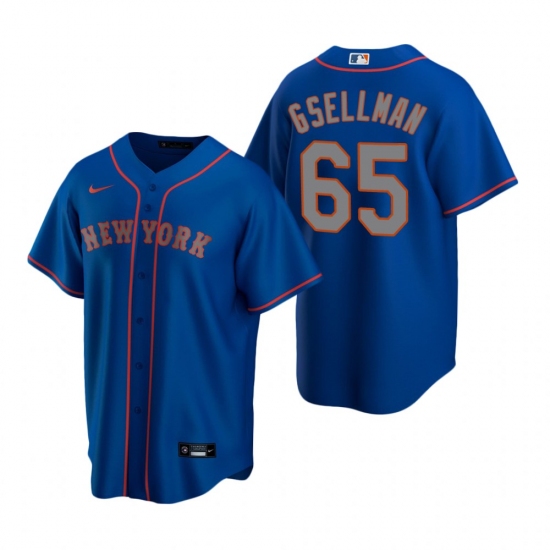 Men's Nike New York Mets 65 Robert Gsellman Royal Alternate Road Stitched Baseball Jersey