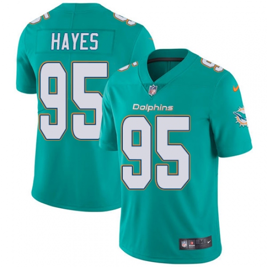 Youth Nike Miami Dolphins 95 William Hayes Elite Aqua Green Team Color NFL Jersey