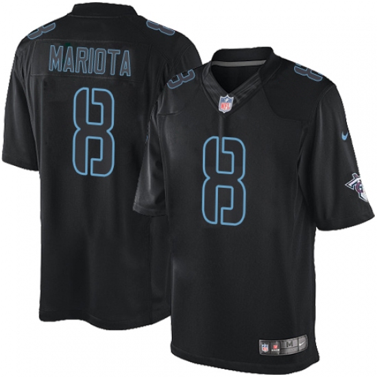 Men's Nike Tennessee Titans 8 Marcus Mariota Limited Black Impact NFL Jersey