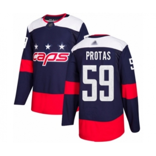 Men's Washington Capitals 59 Aliaksei Protas Authentic Navy Blue 2018 Stadium Series Hockey Jersey