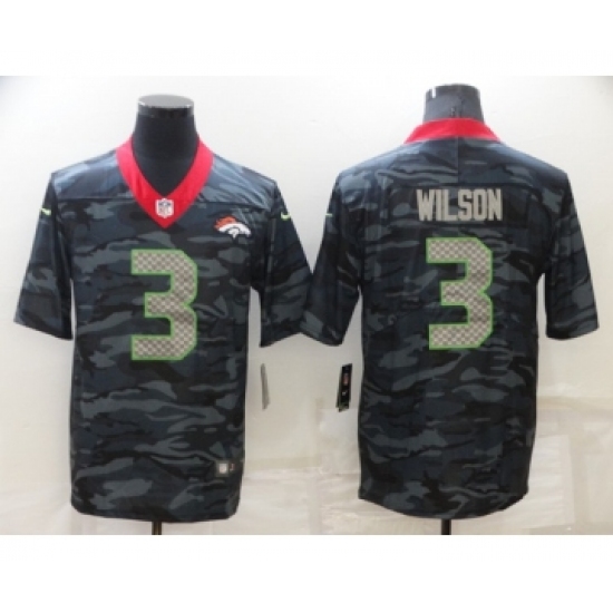 Men's Denver Broncos 3 Russell Wilson Camo Limited Stitched Jersey