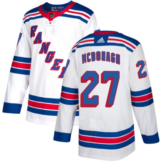 Men's Reebok New York Rangers 27 Ryan McDonagh Authentic White Away NHL Jersey