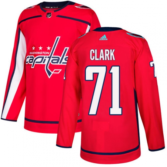 Youth Adidas Washington Capitals 71 Kody Clark Authentic Red Home NHL Jersey