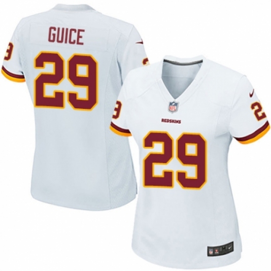 Women's Nike Washington Redskins 29 Derrius Guice Game White NFL Jersey